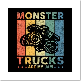 Monster Truck Car For Birthday Boy Toddlers Youth  Adults Posters and Art